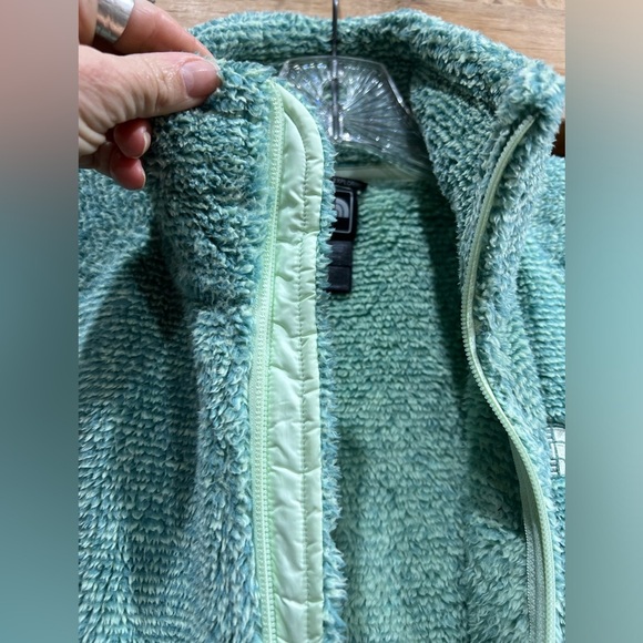 The North Face Osito Fleece Jacket — Cozy Plush Warmth in Sage Green, Size Small - Picture 4 of 11